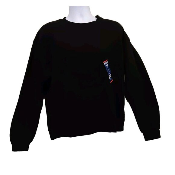 Mission Ridge Mens Black Large New Jogging Sweatshirt Long‎ Sleeve Crewneck - Picture 9 of 10